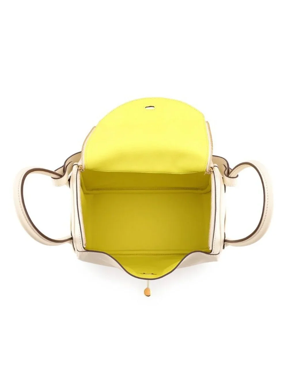Hermes Lindy 26 Verso Cles Lime Gold Swift 2-Way Shoulder Bag